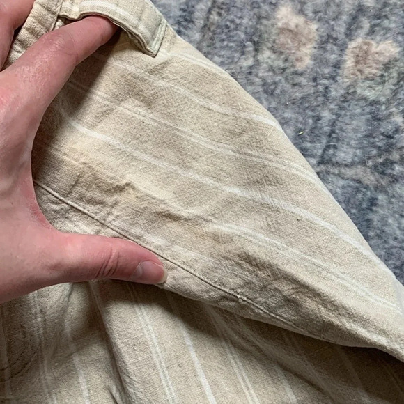 Vintage linen blend bareback stripped shorts - Picture 5 of 11
